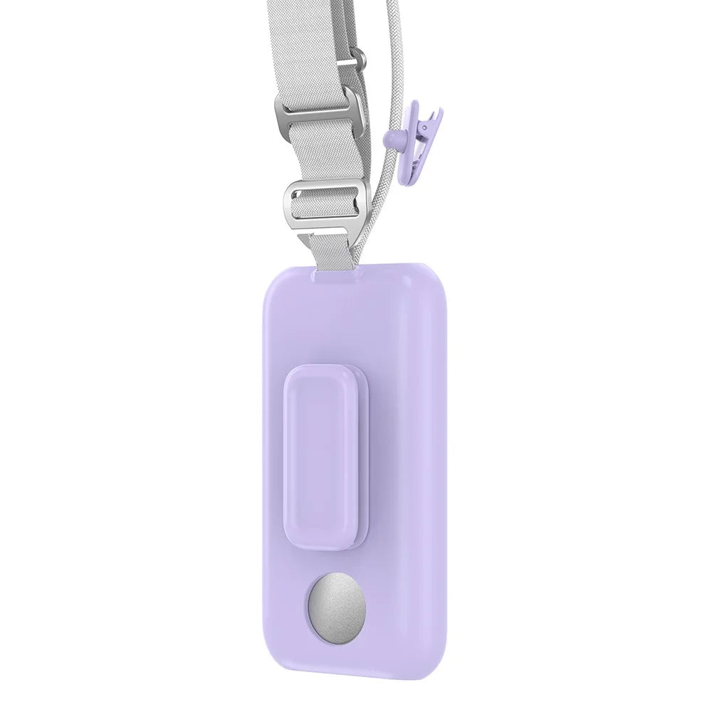 CP16 For Apple Vision Pro Battery Protective Cover Power Bank Case with Back Clip and Crossbody Strap - Purple - 1