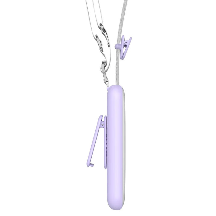 CP16 For Apple Vision Pro Battery Protective Cover Power Bank Case with Back Clip and Crossbody Strap - Purple - 5