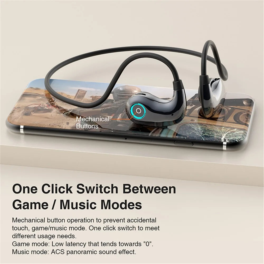 HILEO hi76 Open Ear Air Conduction Headphones ENC Noise Reduction Sports Bluetooth-compatible Earphones - Black - 7