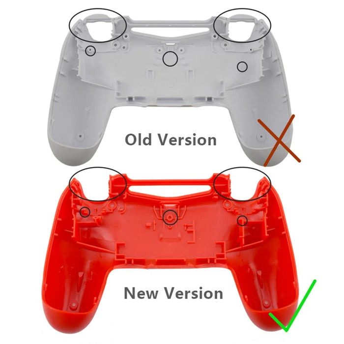 DATA FROG JDM-040 For Sony PS4 Slim Game Console Plastic Protective Shell Button Cover Set - Red - 3