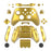 DATA FROG For Xbox Series X / S Game Controller ABS Shell Electroplated Replacement Gamepad Cover - Gold - 1