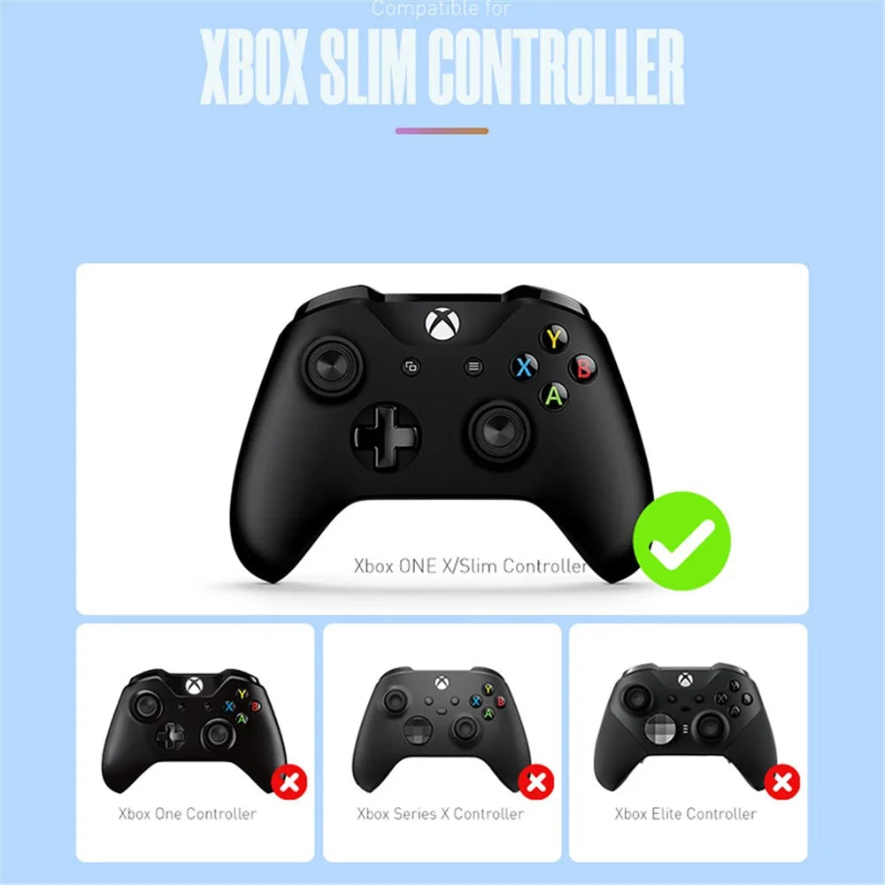 DATA FROG For Xbox One S / X Game Controller ABS Case DIY Modification Cover - Purple+Green - 7