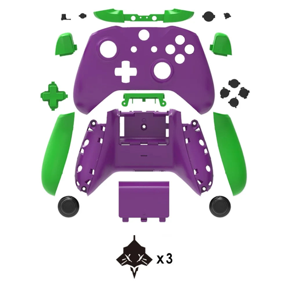 DATA FROG For Xbox One S Game Controller ABS Shell Stylish Replacement Gamepad Case - Style B - 1
