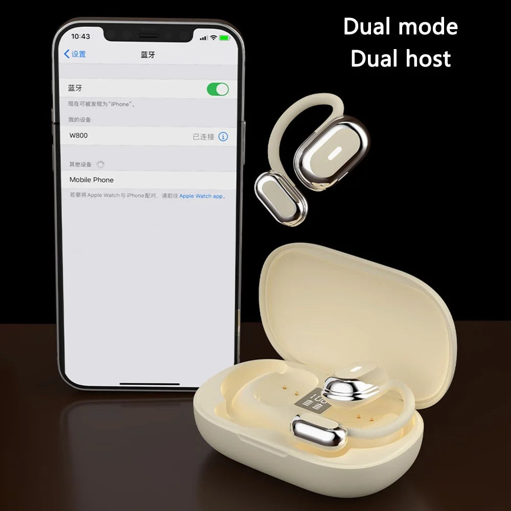 W800 Bluetooth-compatible Earphone Directional Transmission Wireless Headphone Supports Clear Phone Calls - Black - 5