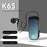 K65 Incoming Call Vibration Digital Display Retractable Lavalier Bluetooth-compatible Earphones - Black - 5