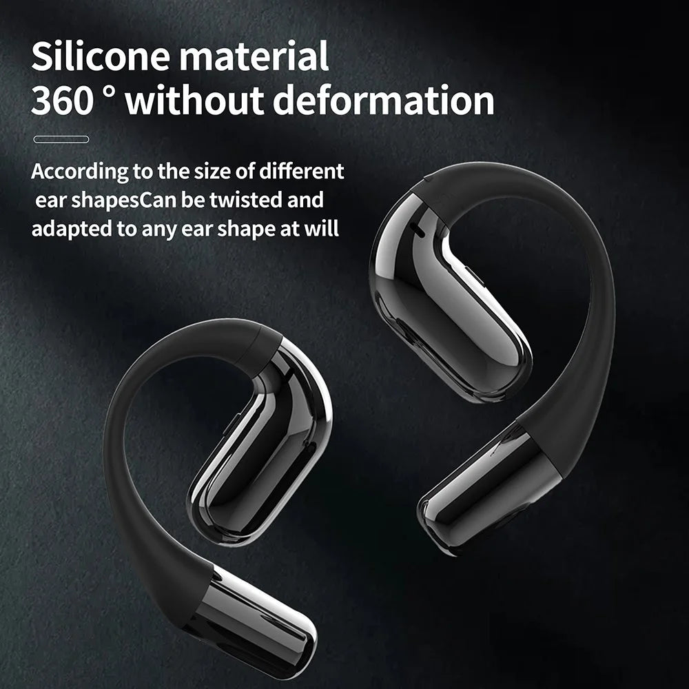 F15 OWS Open Ear Bluetooth-compatible Headphones Noise Reduction Wireless Sports Earphones - Black - 4