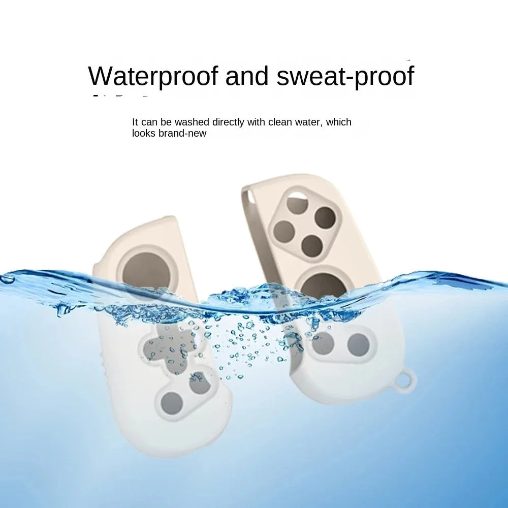 1 Pair Silicone Grip Case Cover for Backbone One Controller Protective Sleeve with Hand Strap - Blue - 4
