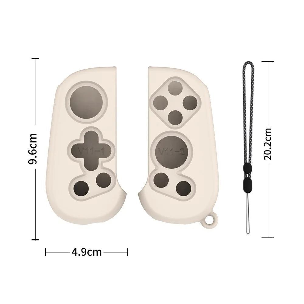 1 Pair Silicone Grip Case Cover for Backbone One Controller Protective Sleeve with Hand Strap - Blue - 6