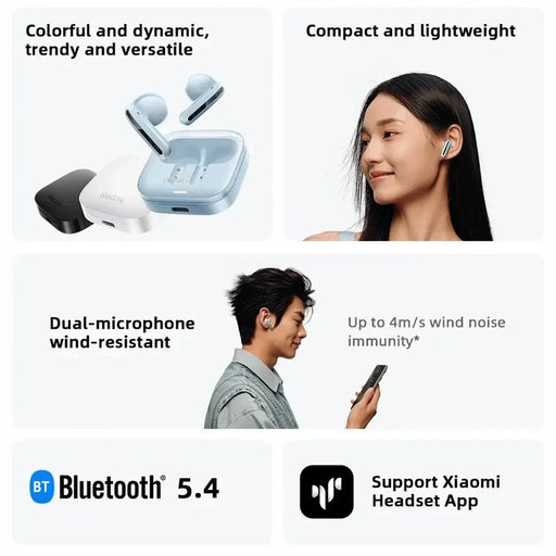 XIAOMI Redmi Buds 6 Active Bluetooth-compatible Wireless Earphone Semi-In-Ear Deep Bass Music Headset (Chinese Version) - Blue - 2
