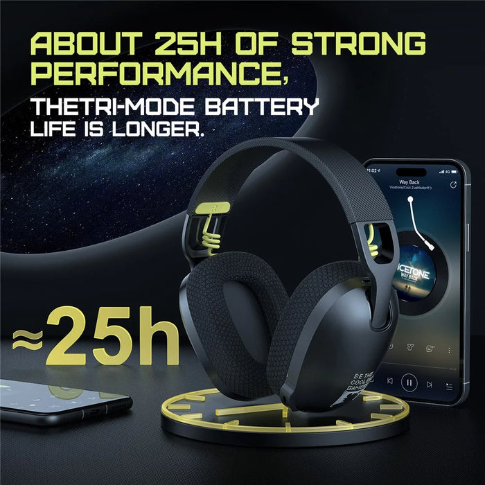 ONIKUMA B2 2.4G Wireless / Bluetooth-compatible / Wired Over-Ear Headphone Stereo Bluetooth-compatible Gaming Music Headset - Black - 5