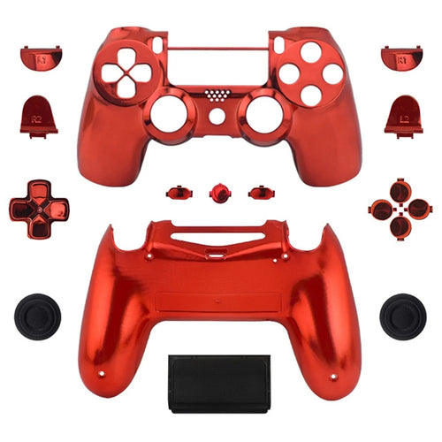 DATA FROG For Sony PS4 Slim PS4 JDM-040 Controller Grip Housing Shell Button Cover Cap - Red - 1