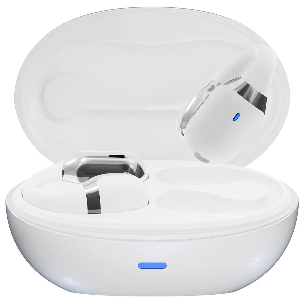 F16 Ear Clip Bluetooth-compatible Air Conduction Earphone Wireless Sports Stereo Music Headset - White - 2