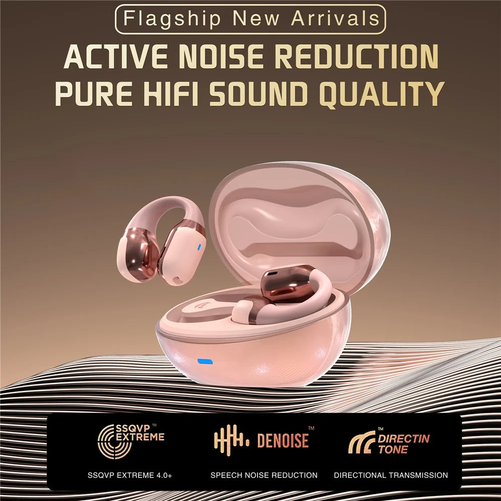 F16 Ear Clip Bluetooth-compatible Air Conduction Earphone Wireless Sports Stereo Music Headset - White - 7