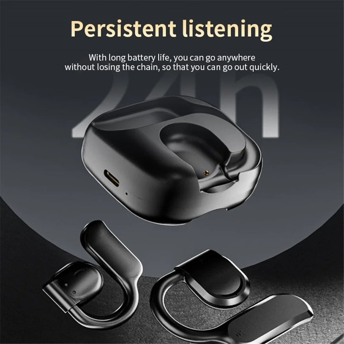 GT05 Bone Conduction Wireless Headphone Sports Earphone Ear Hook Bluetooth-compatible Headset - White - 2