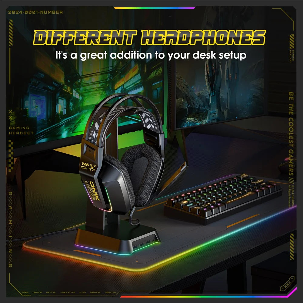 ONIKUMA X13 3.5mm+USB Wired Over-Ear Headphone E-Sports Gaming Headset with RGB Light - 6
