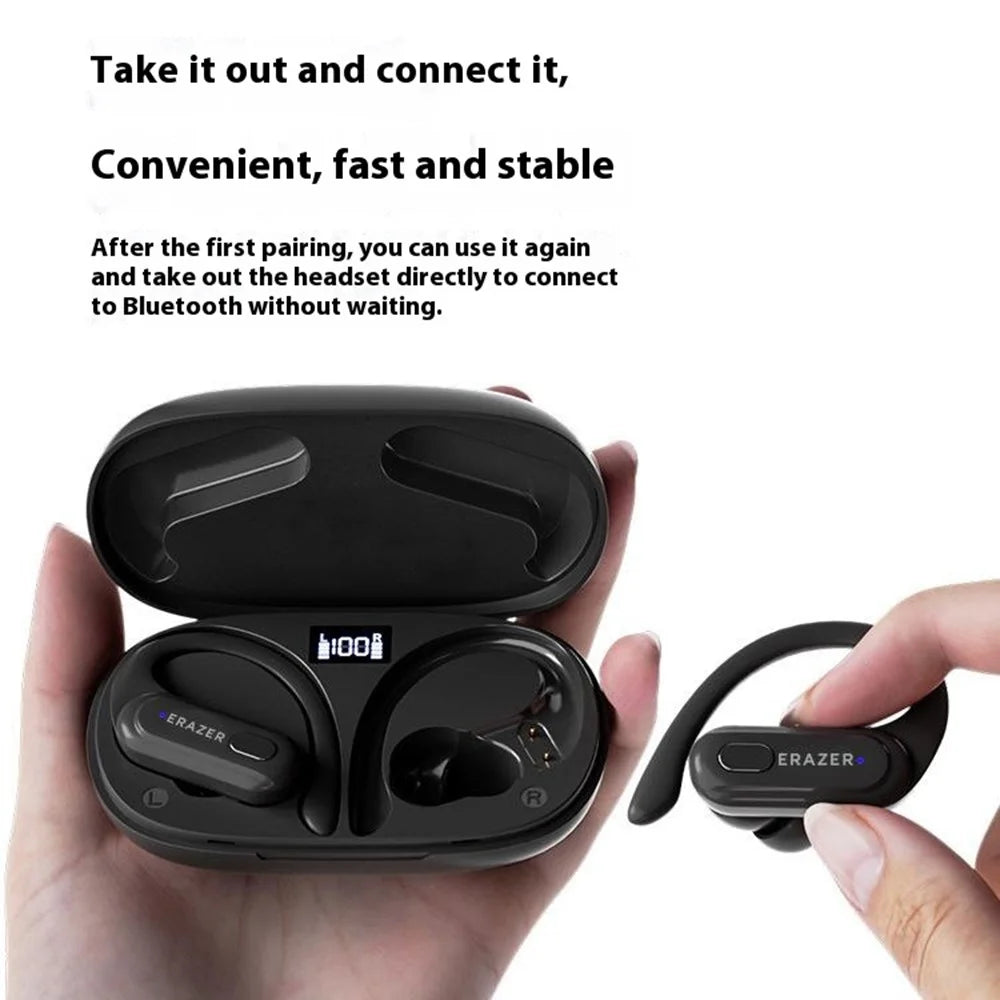 LENOVO Erazer XT60Pro TWS Bluetooth-compatible Music Game Earphone Ear Hook In-Ear Sports Headset - Black - 2