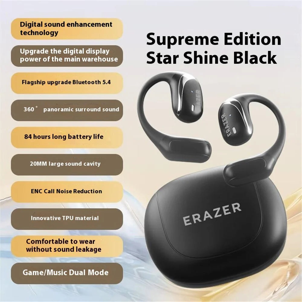 LENOVO Erazer X9 TWS Bluetooth-compatible HiFi Music Earphone Ear Hanging Non-In-Ear Headset - Black - 2