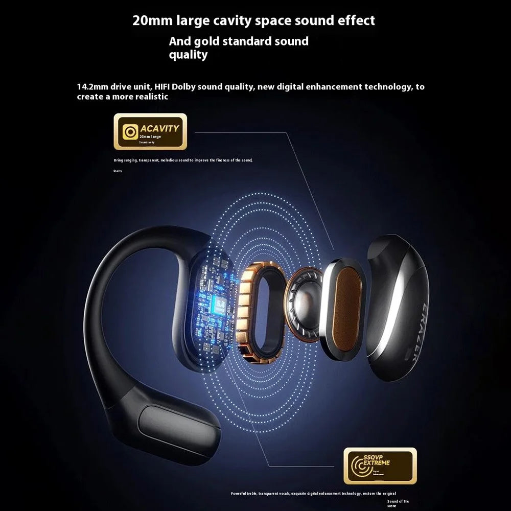 LENOVO Erazer X9 TWS Bluetooth-compatible HiFi Music Earphone Ear Hanging Non-In-Ear Headset - Black - 5