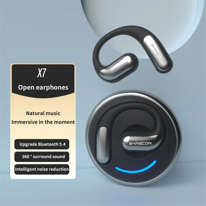 SHINECON X7 PRO Open Ear Headphones Dual Channel Noise Reduction Bluetooth-compatible Earphones - Pink - 2