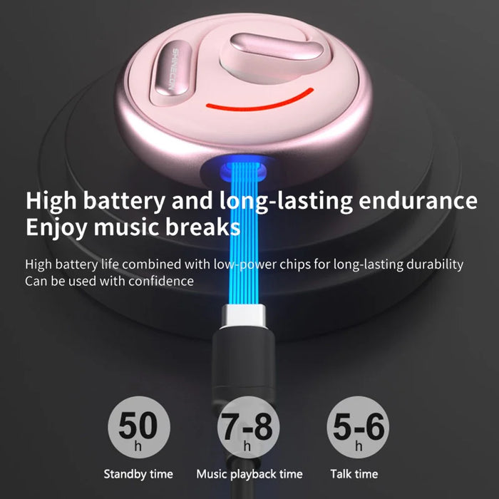 SHINECON X7 PRO Open Ear Headphones Dual Channel Noise Reduction Bluetooth-compatible Earphones - Pink - 4