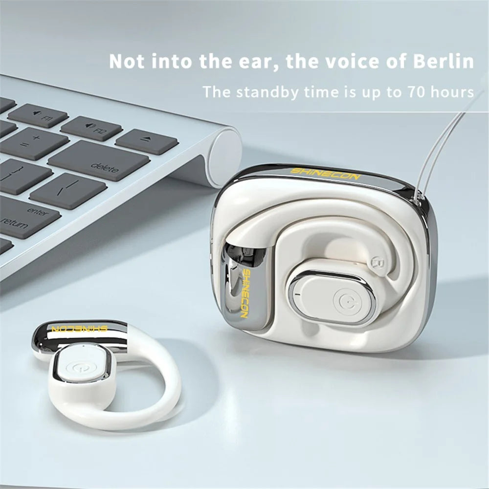SHINECON X3 OWS Bluetooth-compatible Music Earphone Ear Hook Wireless Noise Reduction Headset - Black - 3