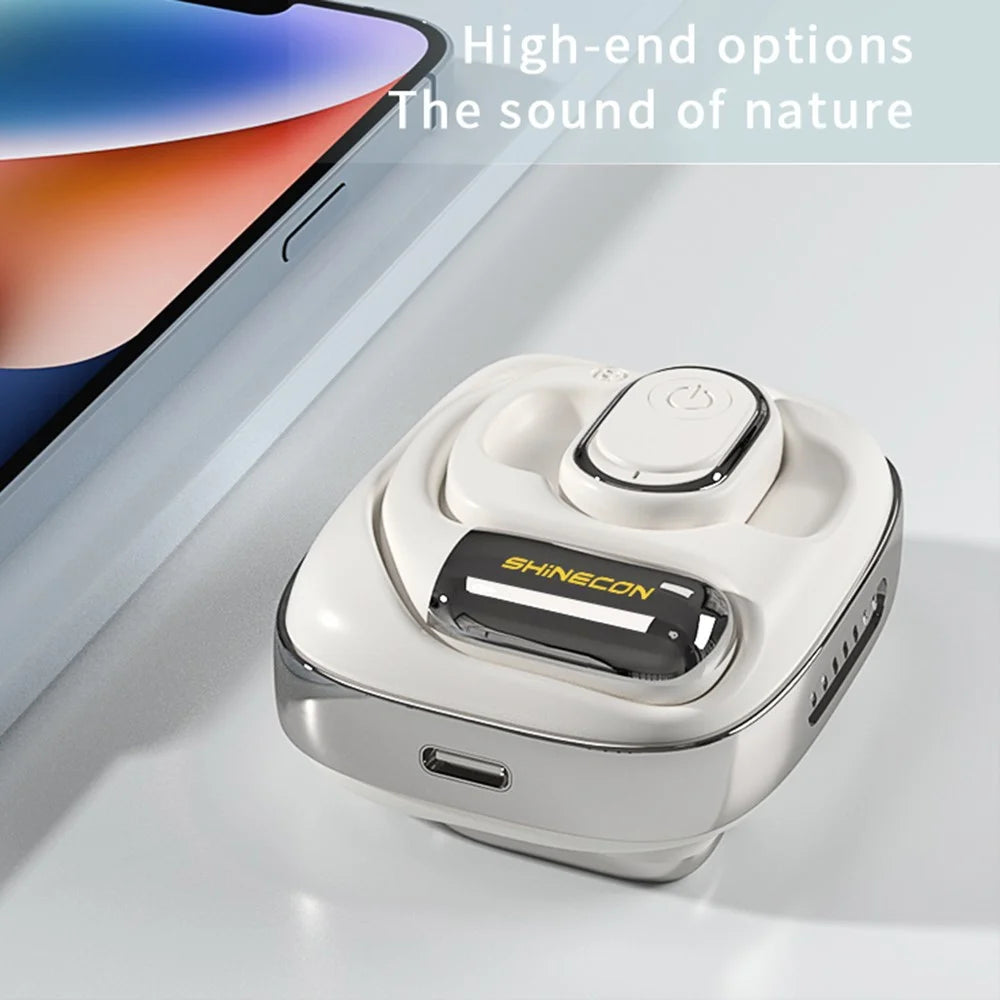 SHINECON X3 OWS Bluetooth-compatible Music Earphone Ear Hook Wireless Noise Reduction Headset - Black - 4