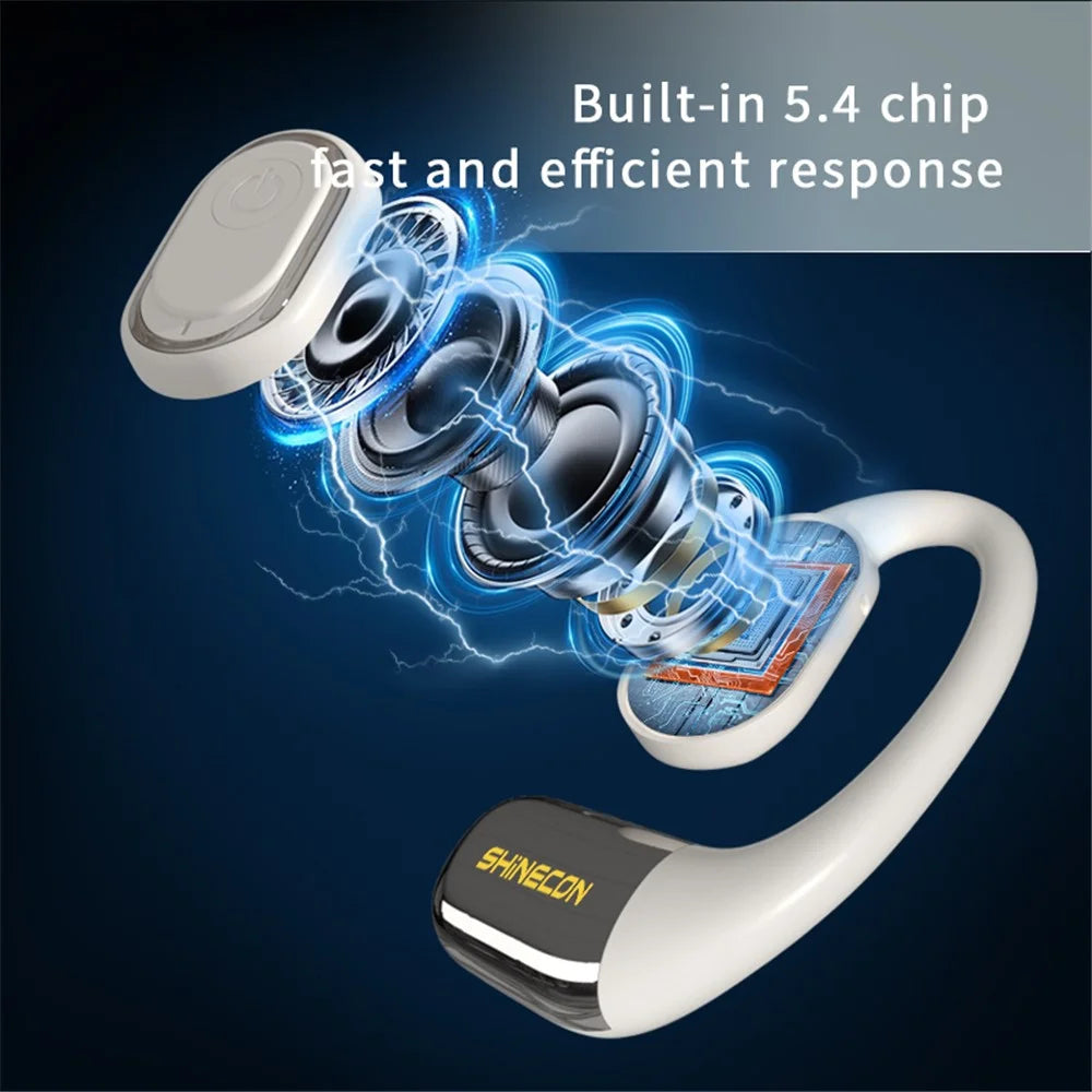 SHINECON X3 OWS Bluetooth-compatible Music Earphone Ear Hook Wireless Noise Reduction Headset - Black - 7