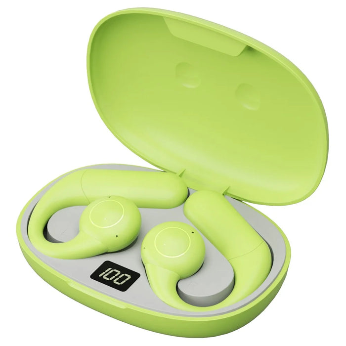 SHINECON QH-003 OWS Non-In-Ear Bluetooth-compatible 5.3 Music Earphone Ear Hook ENC Noise Reduction Headset - Fluorescent Green - 1