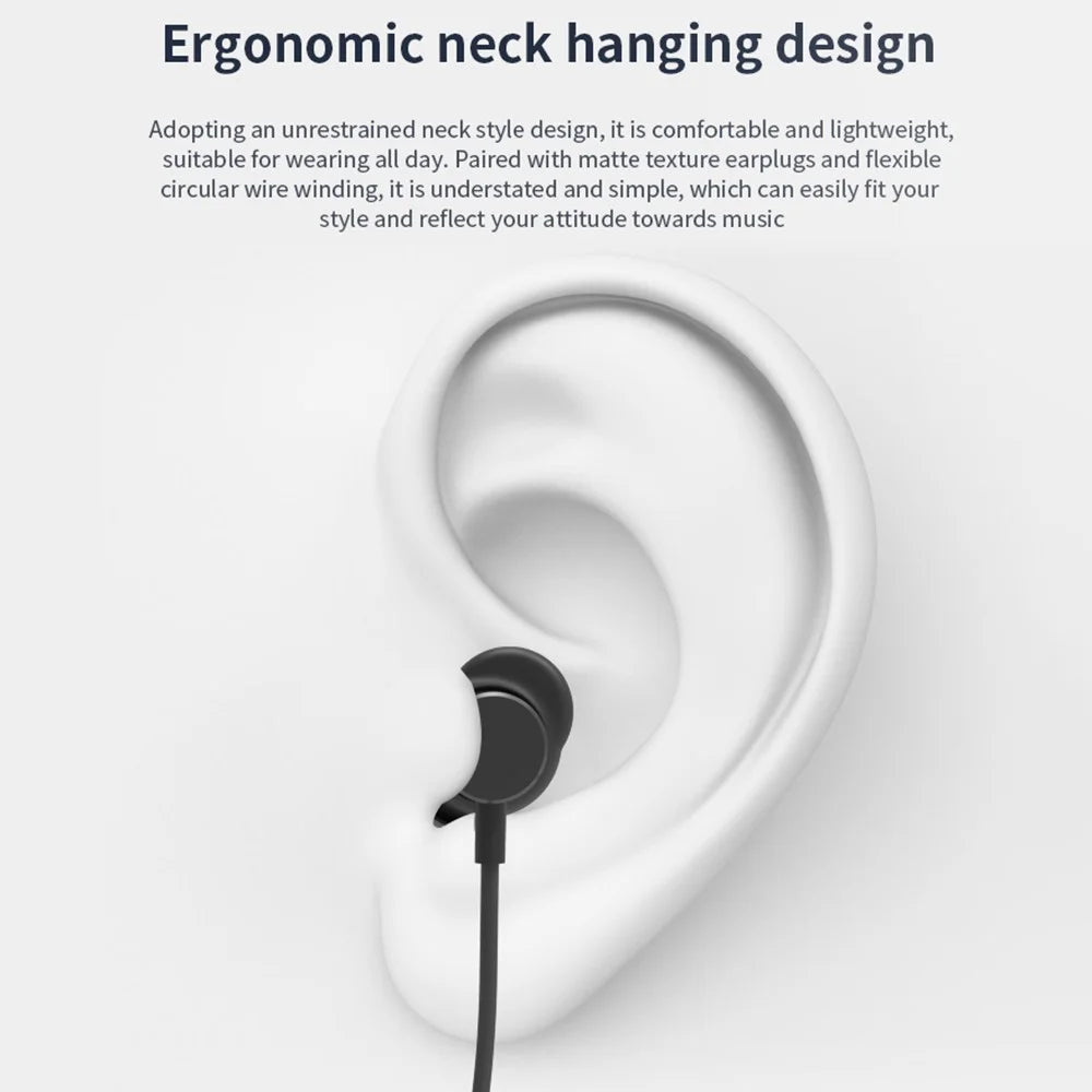Q21 HiFi Sound Bluetooth-compatible Earphones Magnetic Neckband Headphones Support HD Calls - 4