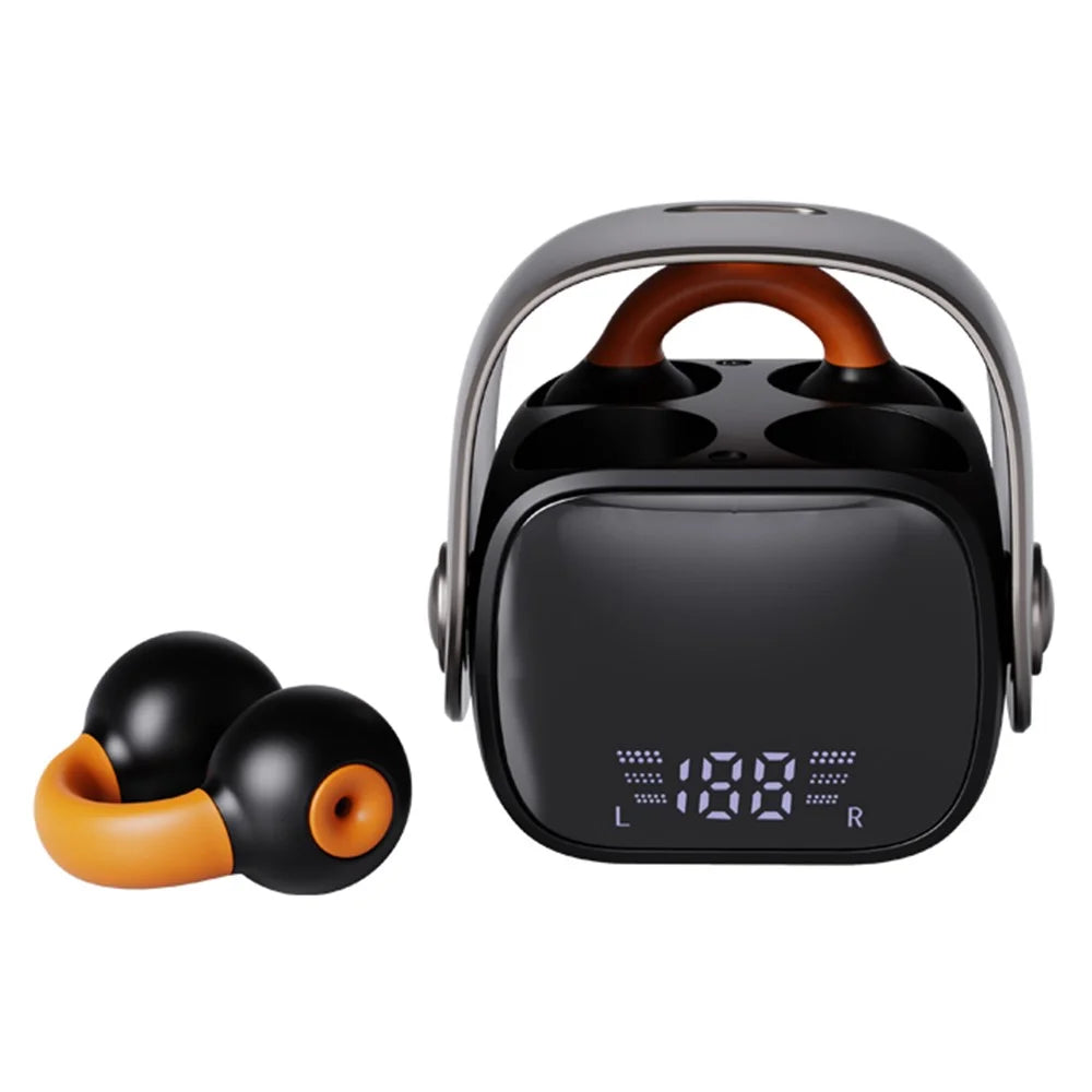 QH51 Ear Clip Bluetooth-compatible Earphone Wireless Sports Running Stereo Music Headset - Black - 1