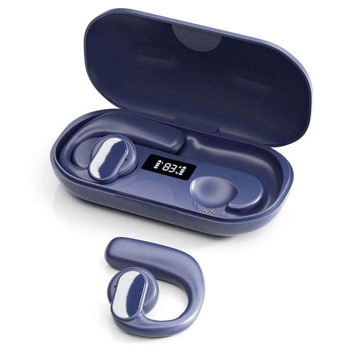 WG-09 ENC Noise Reduction Bluetooth-compatible Headset Ear Hook Wireless Headphone Waterproof Earphone - Blue - 1