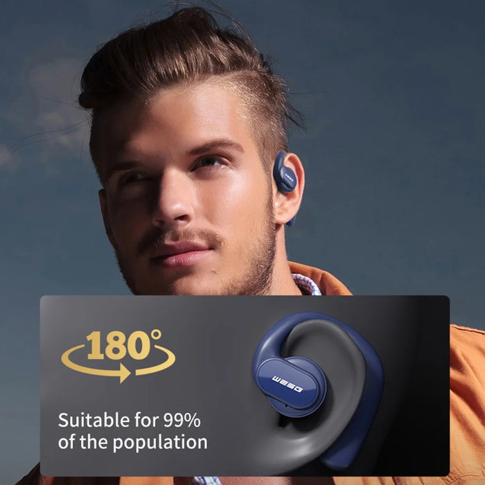 WG-09 ENC Noise Reduction Bluetooth-compatible Headset Ear Hook Wireless Headphone Waterproof Earphone - Blue - 3