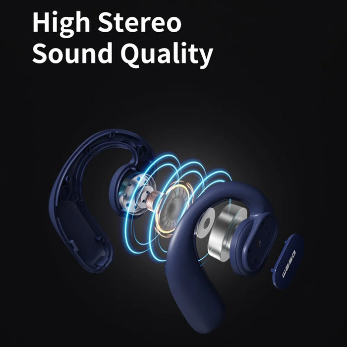 WG-09 ENC Noise Reduction Bluetooth-compatible Headset Ear Hook Wireless Headphone Waterproof Earphone - Blue - 6