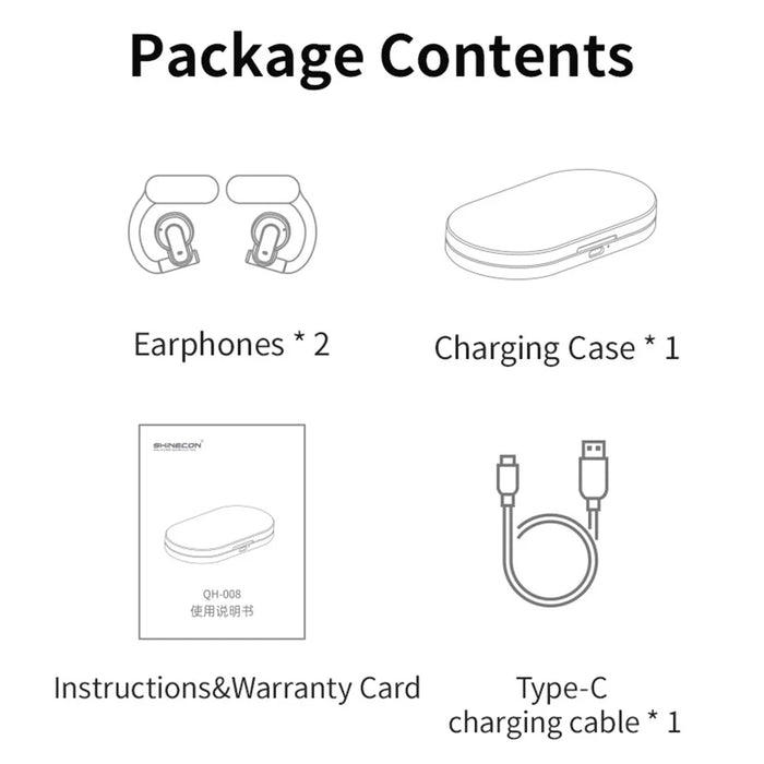 QH-009 OWS Ear Hook Bluetooth-compatible Headset Bone Conduction Wireless Headphone Waterproof Earphone - Purple - 7
