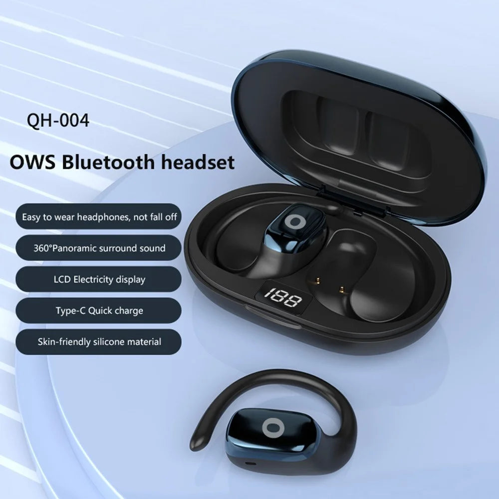 SHINECON QH-004 HiFi Sound Bluetooth-compatible 5.1 Earphones Noise Reduction OWS Open Ear Sports Headphones - Blue - 2