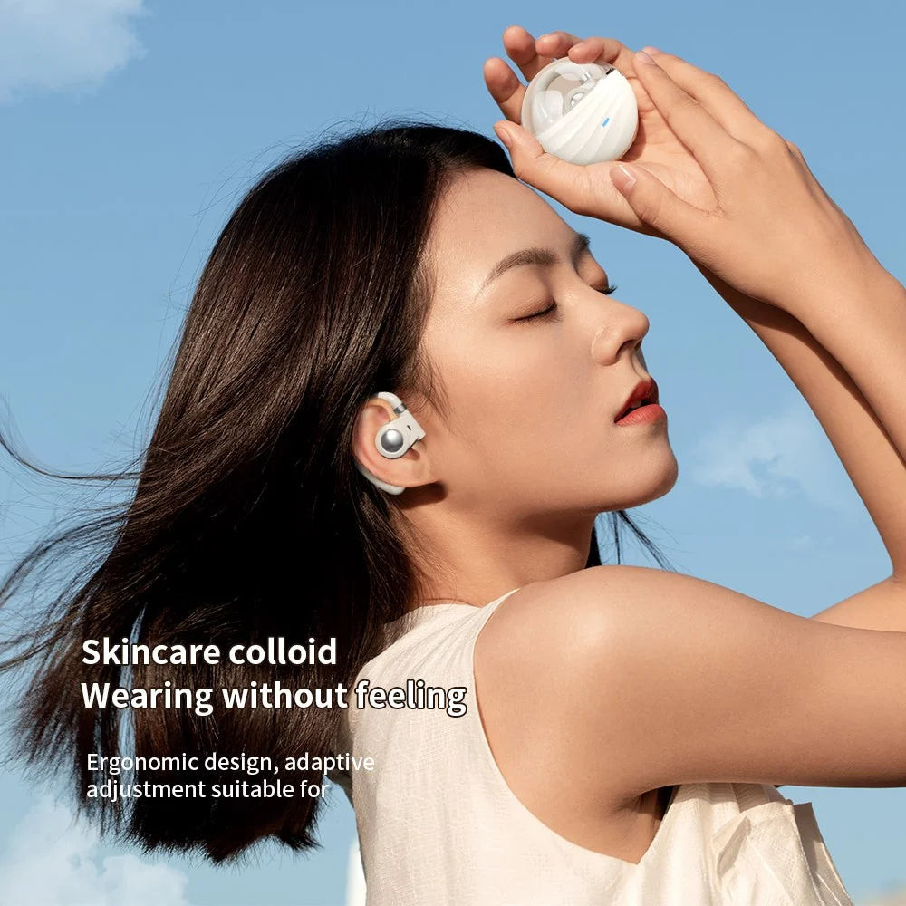 WESG WG-06 OWS Air Conduction Bluetooth-compatible Earphone Ear Hanging Sports Music Headset - Black - 5