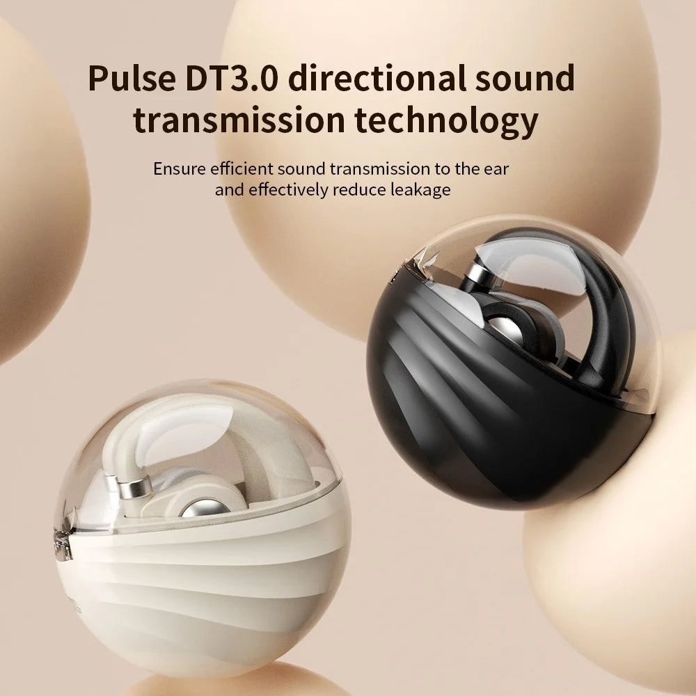 WESG WG-06 OWS Air Conduction Bluetooth-compatible Earphone Ear Hanging Sports Music Headset - Black - 6