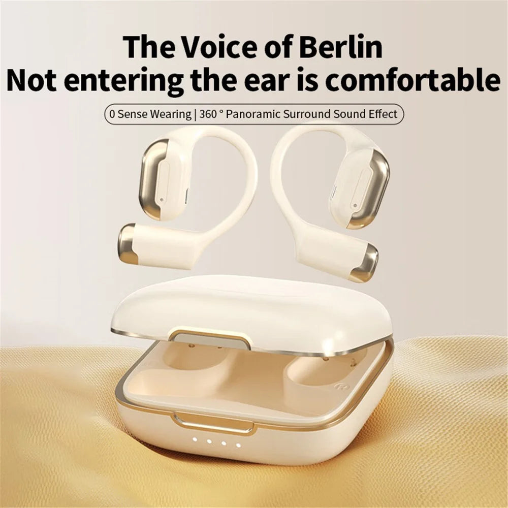 T19 OWS Ear Hook Bluetooth-compatible Headset Wireless Headphone Waterproof Earphone - Skin Color - 2