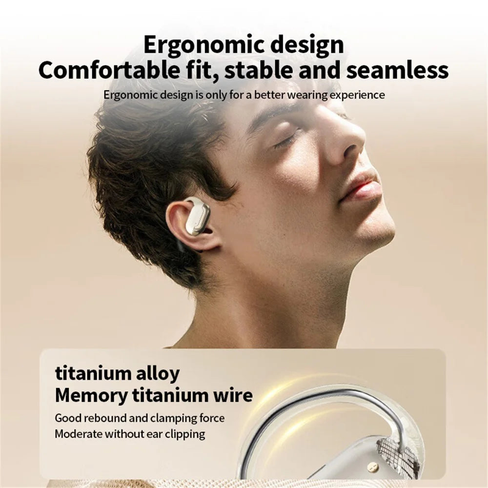 T19 OWS Ear Hook Bluetooth-compatible Headset Wireless Headphone Waterproof Earphone - Skin Color - 3
