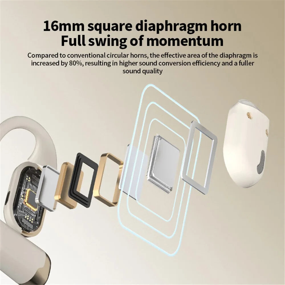 T19 OWS Ear Hook Bluetooth-compatible Headset Wireless Headphone Waterproof Earphone - Skin Color - 4