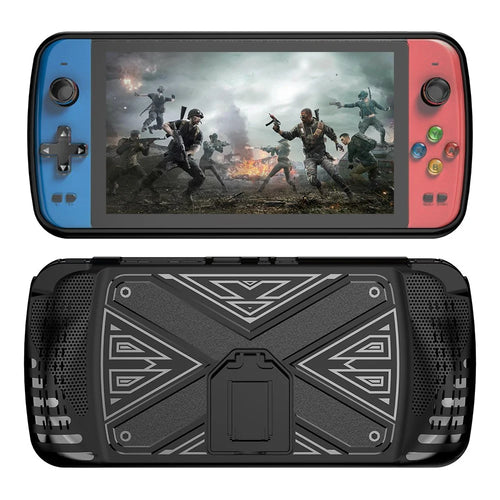 For Subor Q900 Game Console TPU Protective Case with Kickstand - Black - 1