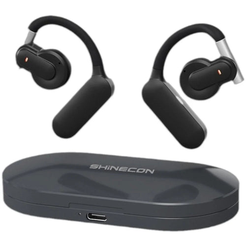 QH-008 Ear Hook Bluetooth-compatible Headset ENC Wireless Headphone Waterproof Earphone - Dark Grey - 1