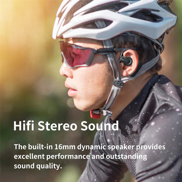 QH-008 Ear Hook Bluetooth-compatible Headset ENC Wireless Headphone Waterproof Earphone - Dark Grey - 4