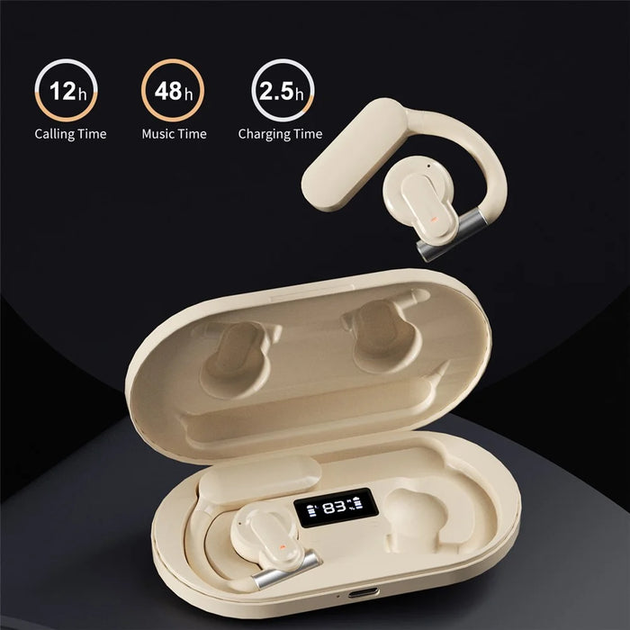 QH-008 Ear Hook Bluetooth-compatible Headset ENC Wireless Headphone Waterproof Earphone - Dark Grey - 7