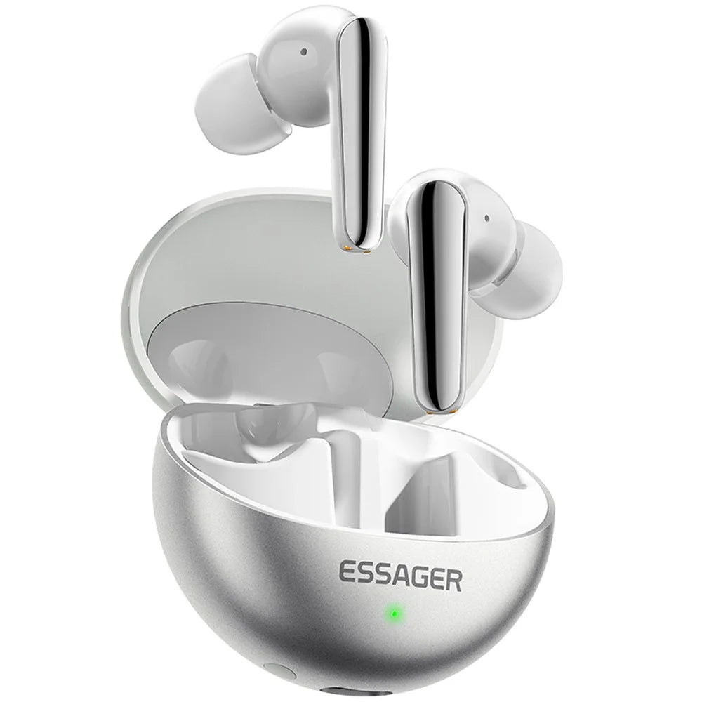ESSAGER Noise Reduction Bluetooth-compatible Headset In-Ear Wireless Headphone TWS Earphone - White - 1