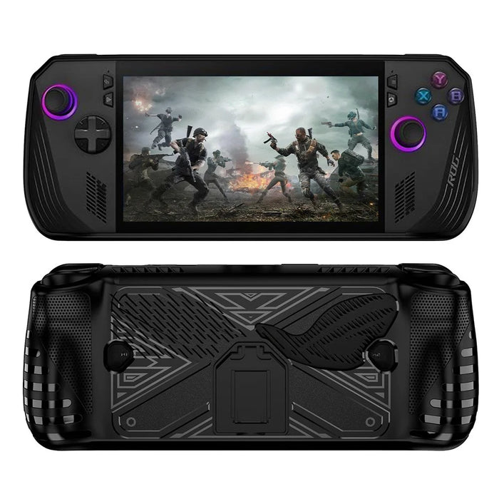 TPU Case for Asus ROG Ally X Gamings Handheld Anti-Scratch Protective Cover with Stand - Black - 2