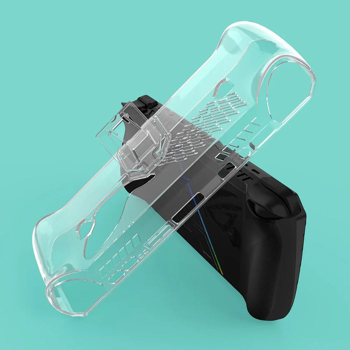 For Asus ROG Ally X TPU Case Gamings Handheld Clear Protective Cover with Foldable Stand - 2