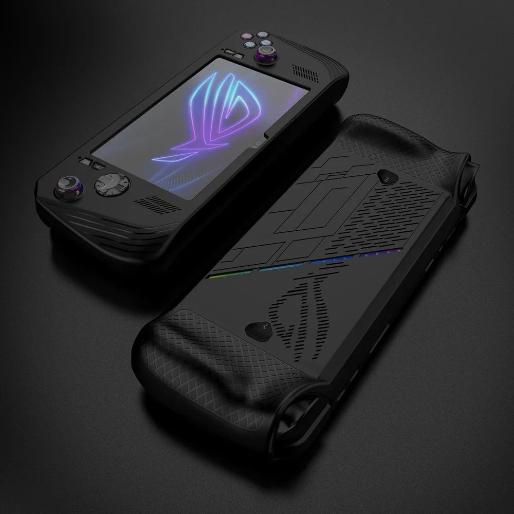 For Asus ROG Ally X Game Console Protector Silicone Anti-Drop Cover - Black - 7