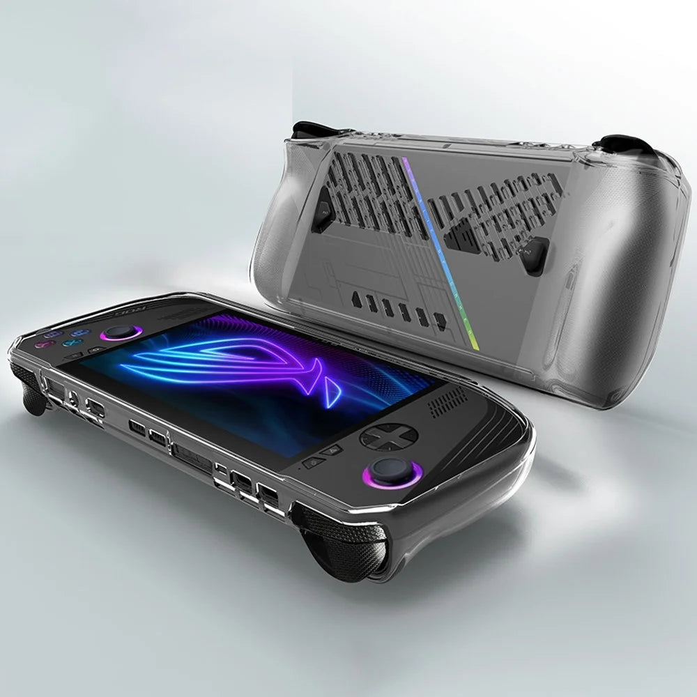 For Asus ROG Ally X Game Console TPU Protective Case Cover - Transparent Black - 3