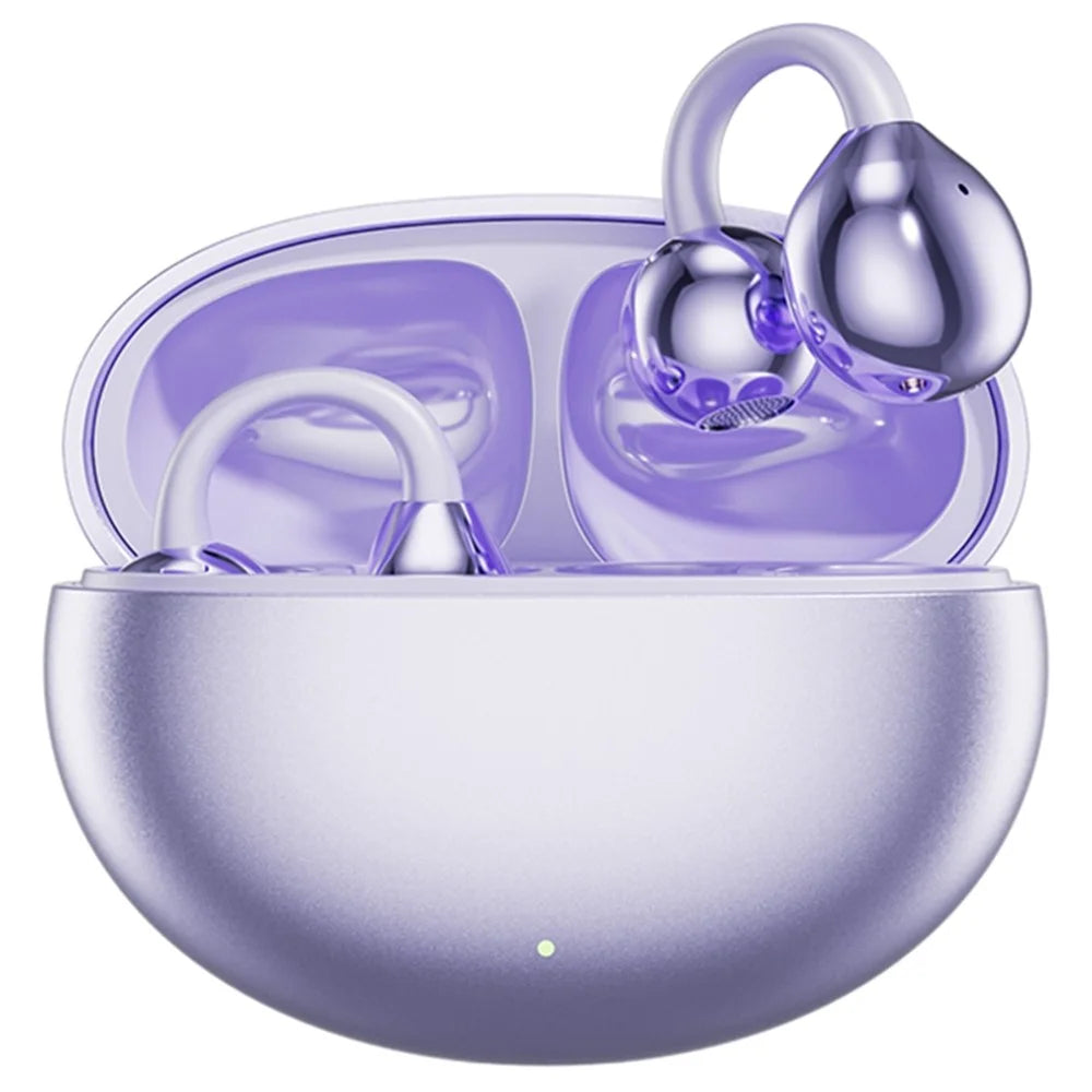 M91 Ear Clip Earbuds Wireless Bluetooth-compatible Noise Reduction Music Game Earphones - Purple - 1